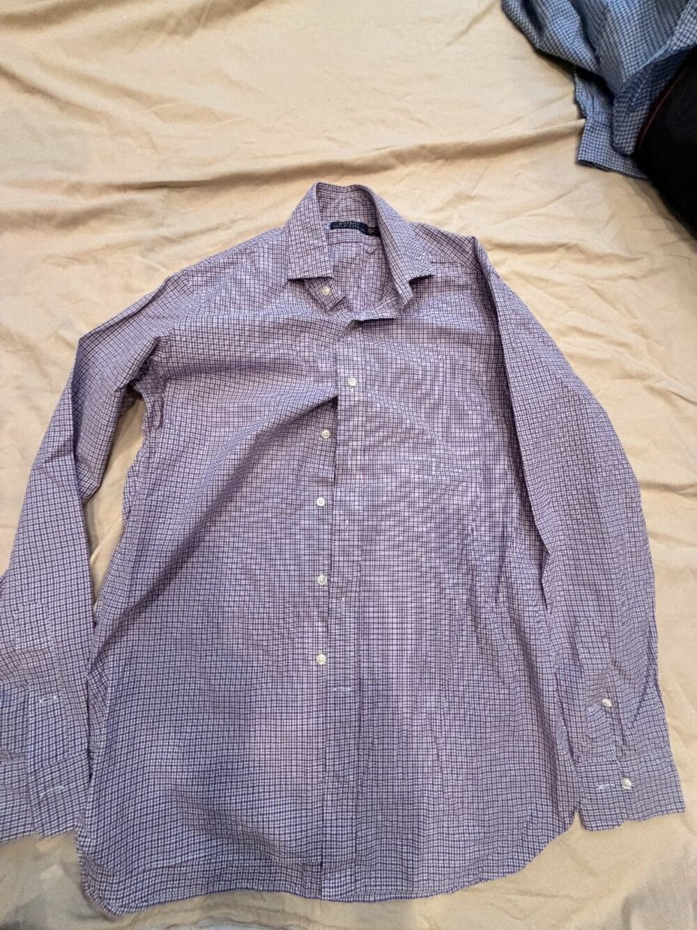 Polo Ralph Lauren Purple Check Dress Shirt 15.5